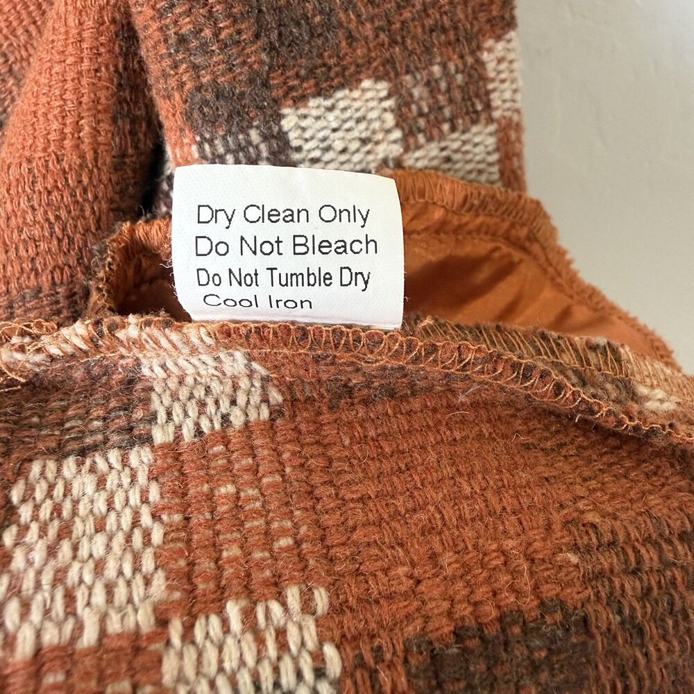 Piko 1988 Small Wool Blend Checkered Waterfall Sweater Vest Open Cardigan Fall - Picture 7 of 8